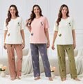 Butterfly Print Cozy Night Suit Set for Women