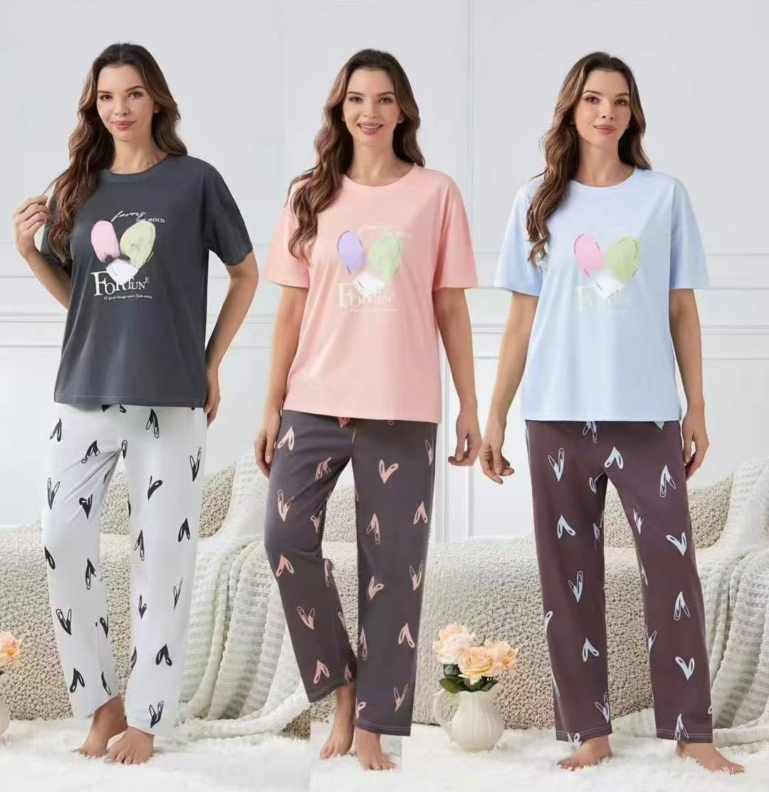 Women's Heart Print Night Suit Set |
Soft Cotton Pajama Collection