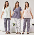 Elegant Floral Lounge Night Suit Set For Women