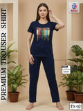 Chocolate Print Cotton Jersey Night
Suit - Premium Women's Sleepwear Set